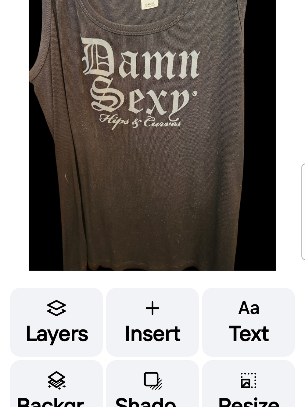 Damn Sexy Hips & Curves Women's Black Tank Top